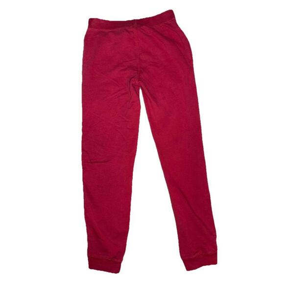 True Religion Tape Logo Trim Red Joggers Pants Tapered Womens Size L - Picture 3 of 9